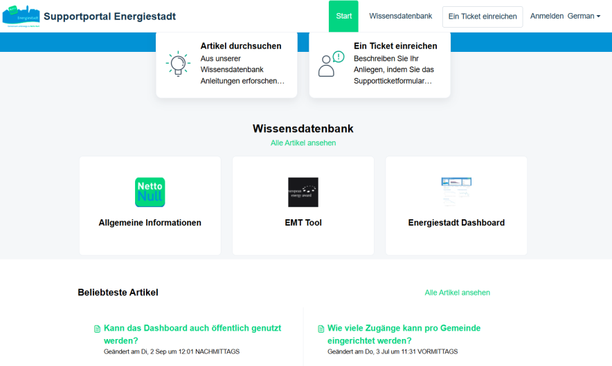Supportportal Energiestadt