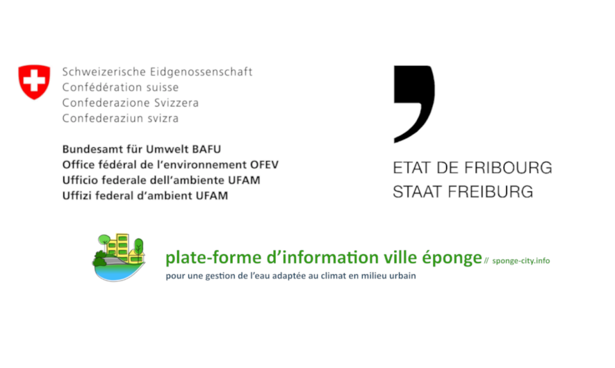 Logos de l'office fédéral de l'environnement OFEV et de l'État de Fribourg